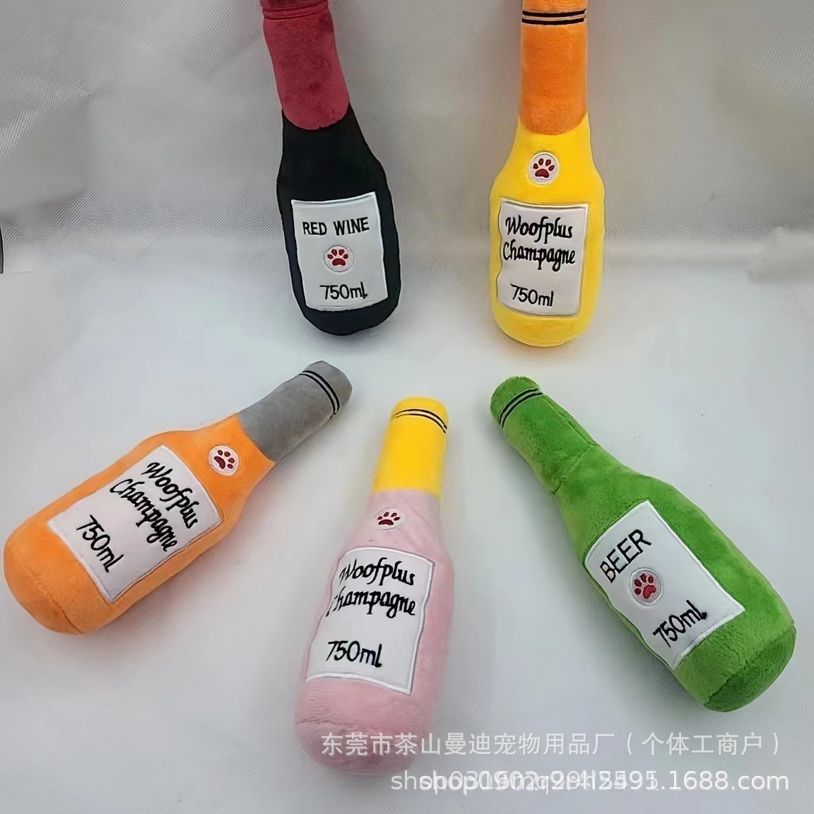 제조 업체 개 봉제 보컬 장난감 애완 동물 용품 재미있는 고양이 개 장난감 어금니 만화 와인 병 다람쥐 게