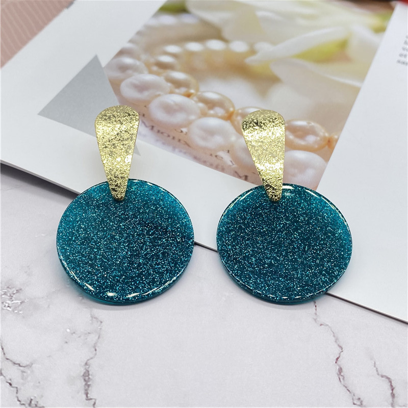Fashion Round Frosted Earring Wholesale display picture 4