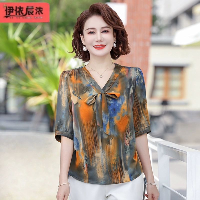 Летняя новая мама одеваются с короткими рукавами, футболка топ