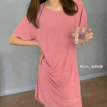 夏季布小九冰凉长裙日系少女风连衣裙宽松居家服睡裙高腰显瘦冰感