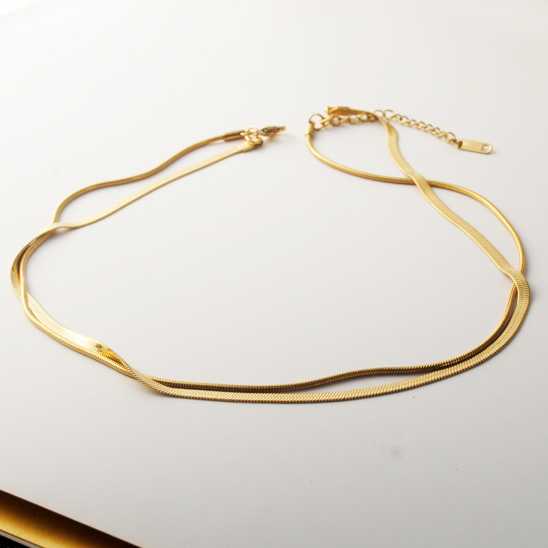 12g Weight Layered Necklaces Classification 1 Piece Quantity Daily Occasion Stainless Steel Material Heart Shape Pattern Women'S Gender Plating Design Fashion Style Fashion Heart Shape Stainless Steel Plating Layered Necklaces 1 Piece 6