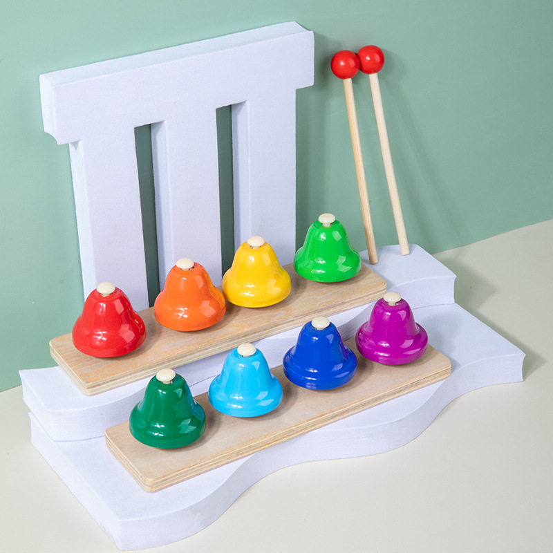 Orff Percussion Instrument Eight-Tone Bell Children's Rainbow Percussion Instrument Hand Percussion Instrument Early Education Play Education