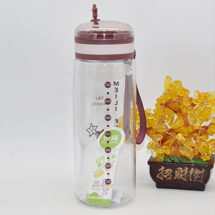 Baijia nuevo plástico portátil estudiante taza femenina deportes al aire libre adulto práctico taza de agua creativa soporte de impresión