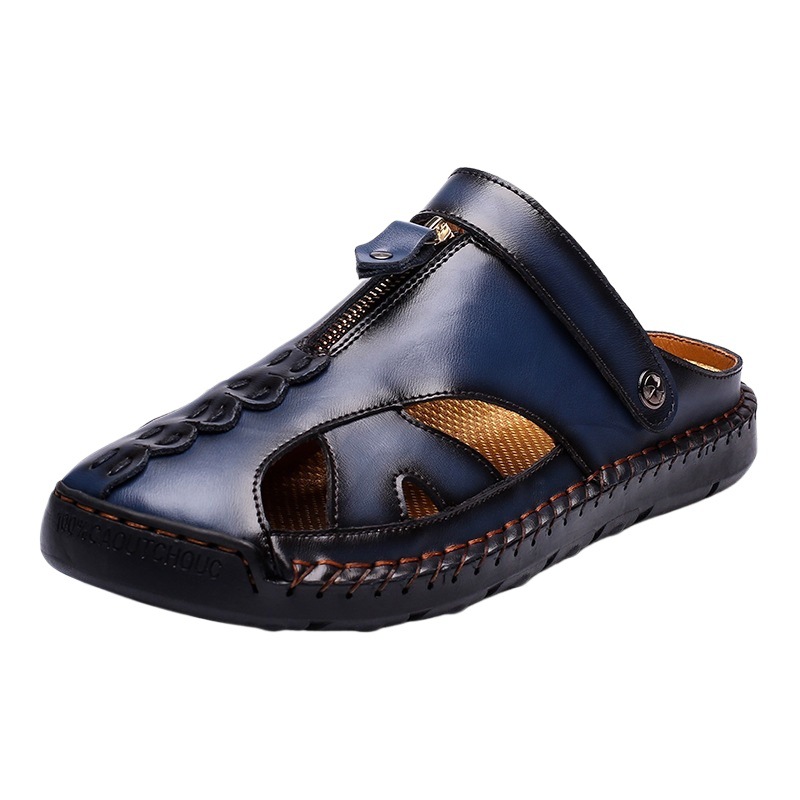 2025 년 국경 간 폭발 플러스 사이즈 샌들 남성 여름 뉴 남성용 비치 슈즈 청소년 캐주얼 샌들 남성용 하프 슬리퍼