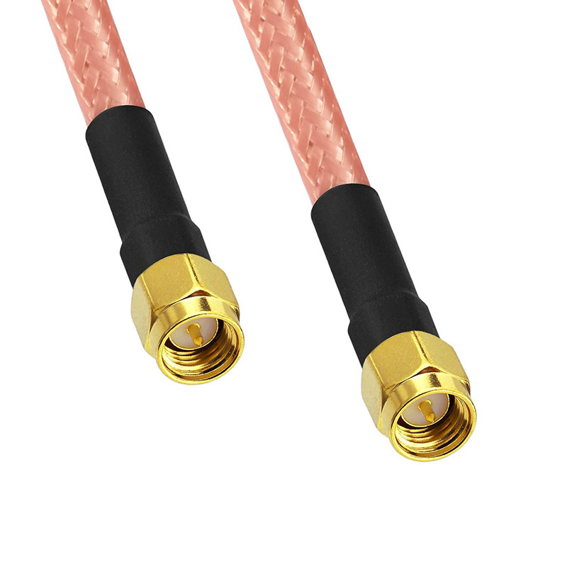 Rg142 Double-Layer Braided Coaxial Rf Cable Assembly Sma Male to Sma Male Extension Cable Double Shielded High Frequency Cable Rg142 Double-Layer Braided Coaxial Rf Cable Assembly Sma Male to Sma Male Extension Cable Double Shielded High Frequency Cable