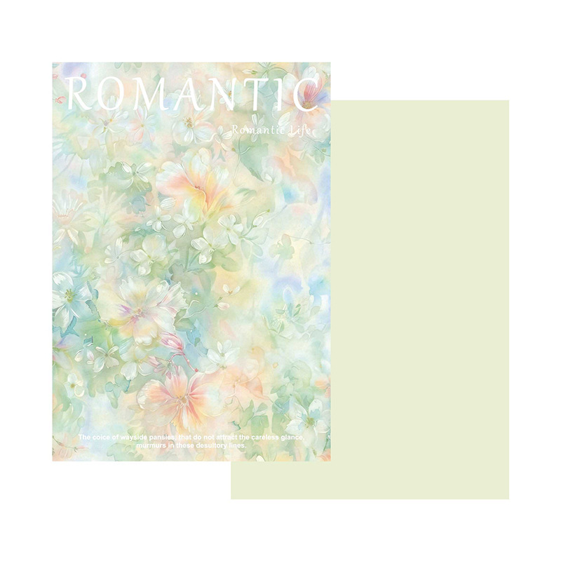 Huaxi pintura al óleo siciliana papel de embalaje de estilo de alto nivel de sensación de paquete de papel floral serie de materiales de embalaje de flores