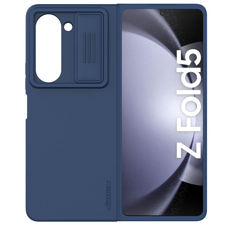 Nillkin aplicable a Samsung Z Fold 5 Fold teléfono móvil espejo de silicona líquida lente push cubierta protectora W24