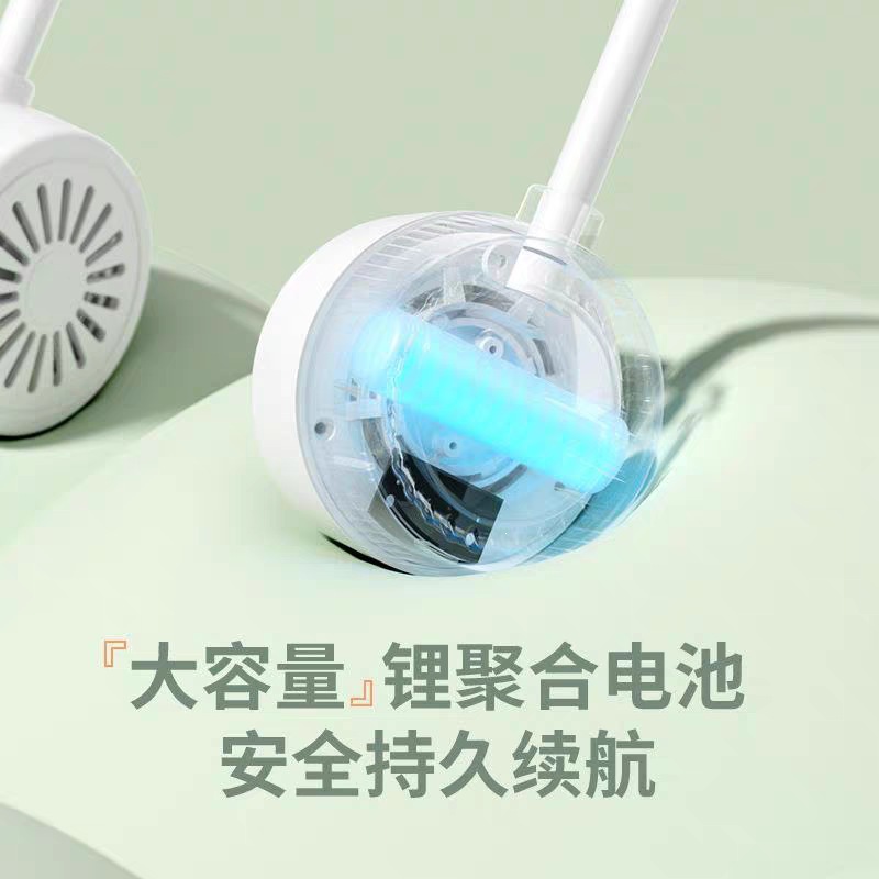 Ventilador de cuello colgante transfronterizo sin hojas perezoso carga USB turbocuello mini ventilador pequeño portátil ventilador de viento pequeño tranquilo