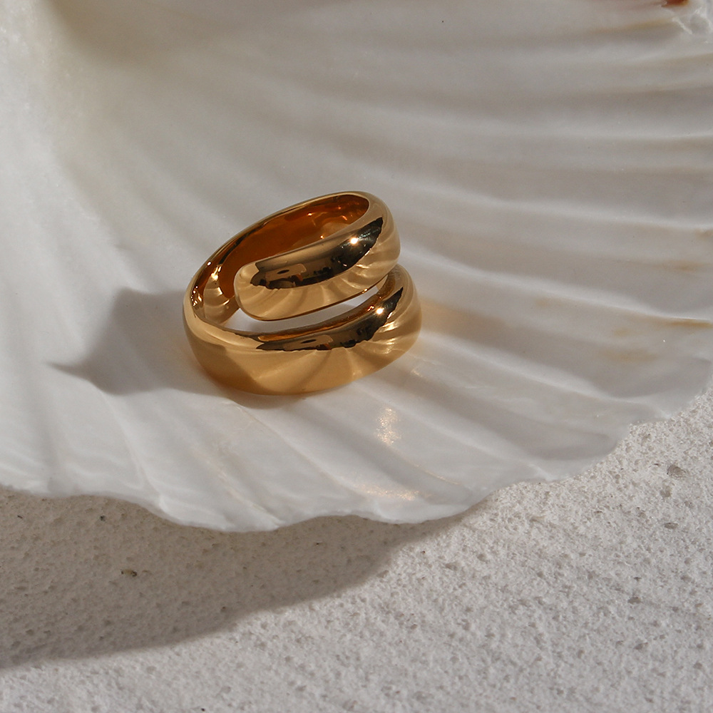 Fashion Geometric Stainless Steel Open Ring Stainless Steel Rings