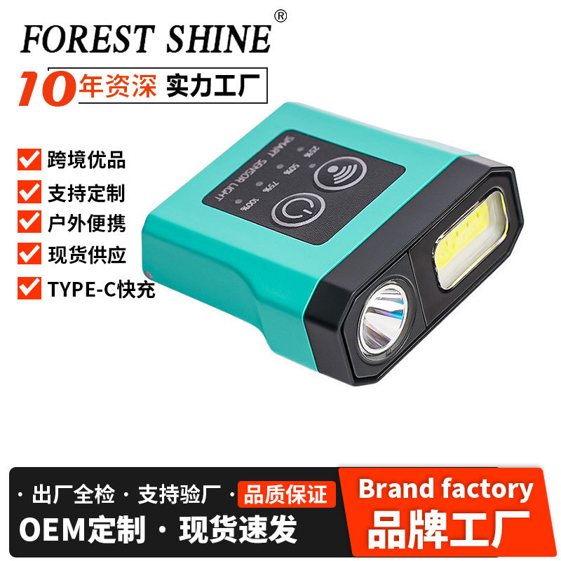 Transfronterizo nuevo faro al aire libre Tipo de inducción de larga resistencia Luz de pesca nocturna multifuncional iluminación impermeable luz de trabajo de emergencia