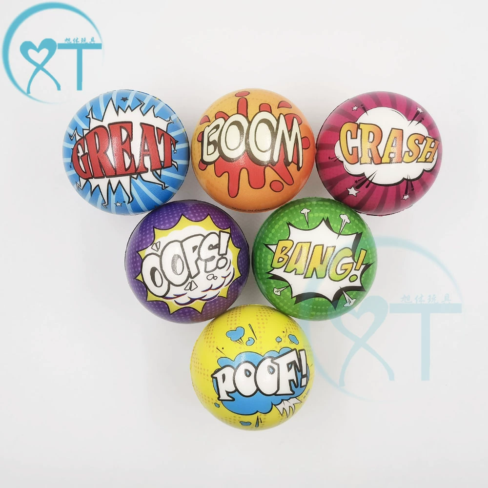 Новый 63-миллиметровый Британский взрывной шар текст PU foam ball декомпрессионная вентиляционная игрушка pu Grip Ball печать логотипа