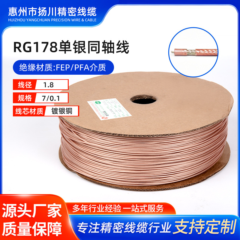 RG178单银同轴线射频线信号线连接线天线馈线
