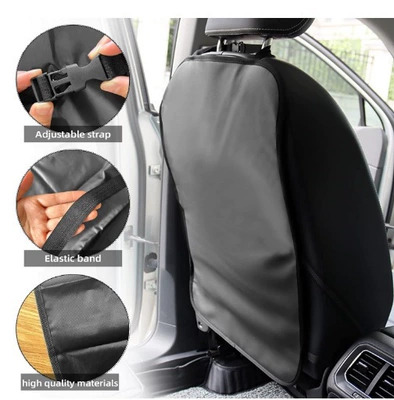 Car Anti-Kick Pad Rear Universal Kidsren's Anti-Kick Storage Bag Storage Bag Seat Back Anti-Kick Pad Protective Pad (Chair back anti-kick pad) - one-pack-without-pockets