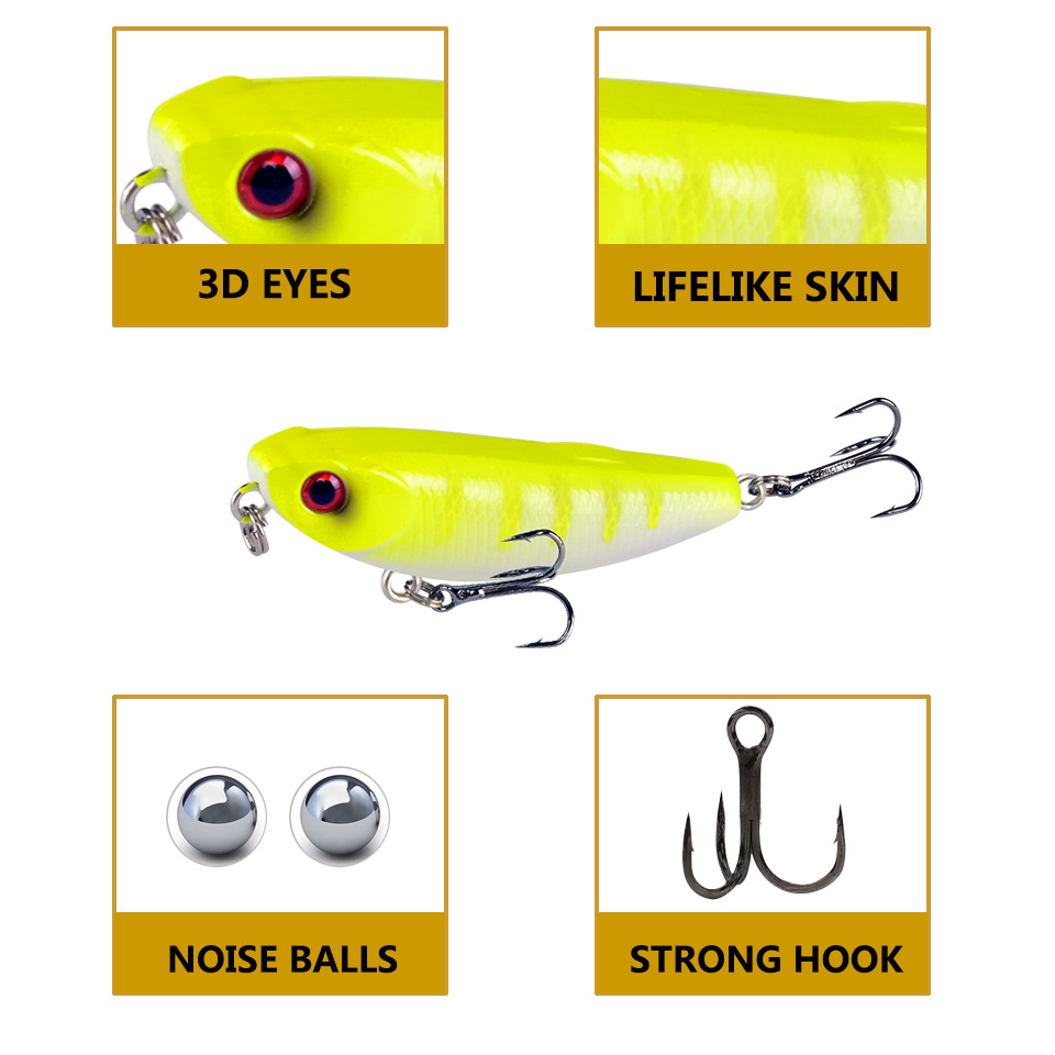 55mm 5g Lipless Jerkbait Fishing Lure Hard Plastic Jerkbait For Bass Trout Saltwater Fresh Water Fishing Tackle