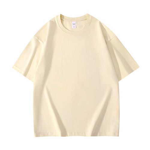 Good Quality Heavyweight 320G Cotton Crew Neck Short Sleeve T-Shirt for Women Loose Pure Color Casual Basic Top for Men