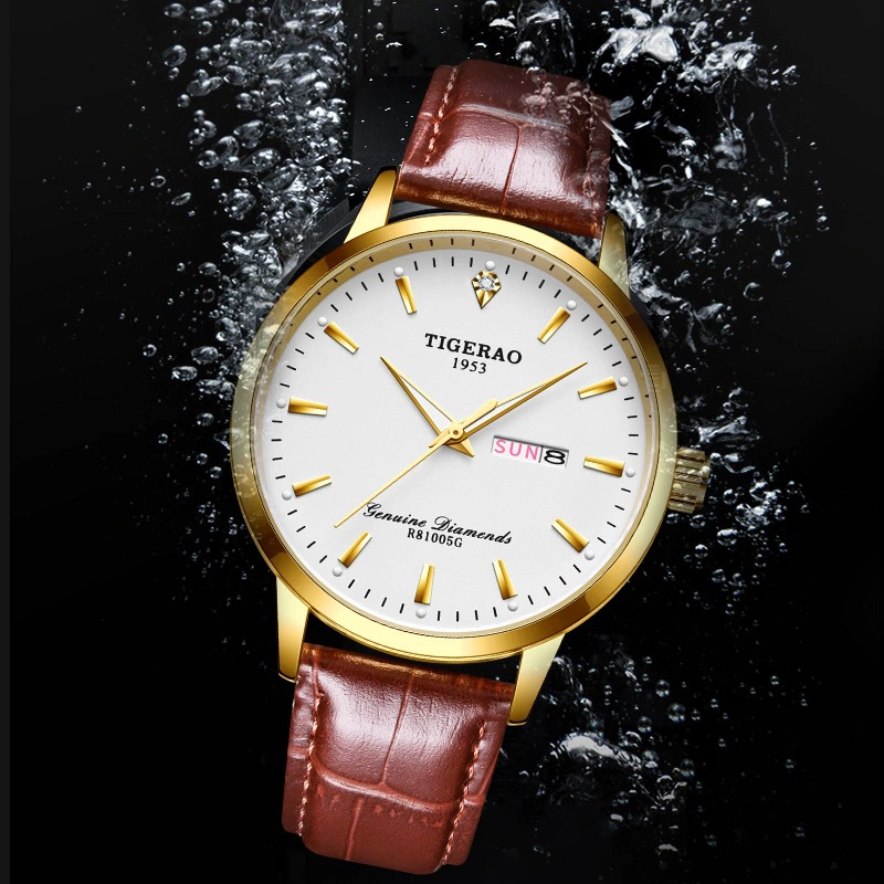Mechanical waterproof swiss watch, quartz calendar, fully automatic