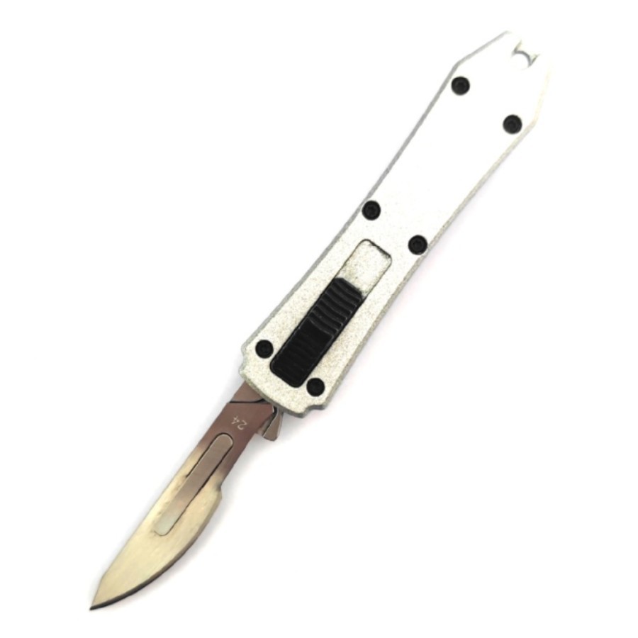 亚马孙热销跨境锌铝合金手柄折叠伸缩可拆卸刀片美工刀随身防身