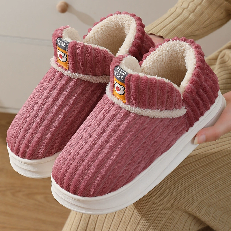 2024, новые парные хлопковые тапочки с высоким берцем для женщин, сумками и зимней верхней одеждой, теплые мужские хлопковые туфли на плоской подошве на флисовой подкладке на толстой подошве