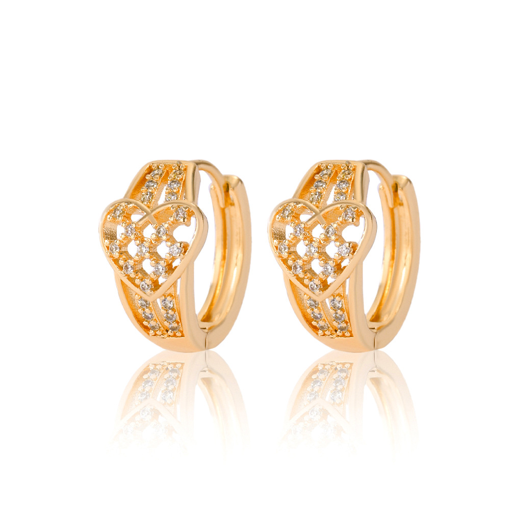 8g Weight Copper Ear Needle Material Zircon Inlay Material Earrings Classification 1 Pair Quantity Daily Occasion Copper Material Heart Shape, Crown, Rhombus Pattern Women's Gender Inlay Design Casual, Simple Style Style 1 Pair Casual Simple Style Heart Shape Crown Rhombus Inlay Copper Zircon Earrings 3
