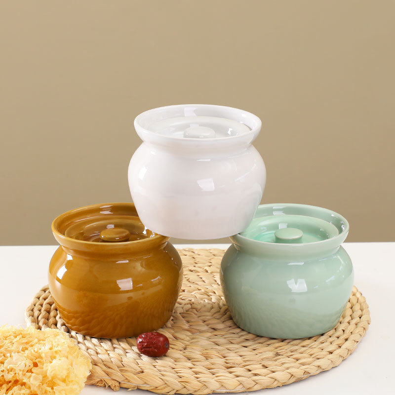 Olla de olla de barro guisada en agua, olla de estofado para una persona, olla de sopa con tapa, snacks de Shaxian, olla de sopa hirviendo de cerámica, venta directa de fábrica