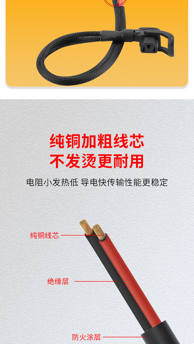 Electric Vehicle Lithium Battery Charging Interface 6/8 Square High-Power Battery Male and Female Plug Socket Converter