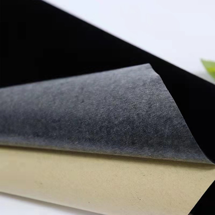 [厂家直销]特价 黑色上胶无纺底植绒　18#尼龙毛纸底绒布背胶