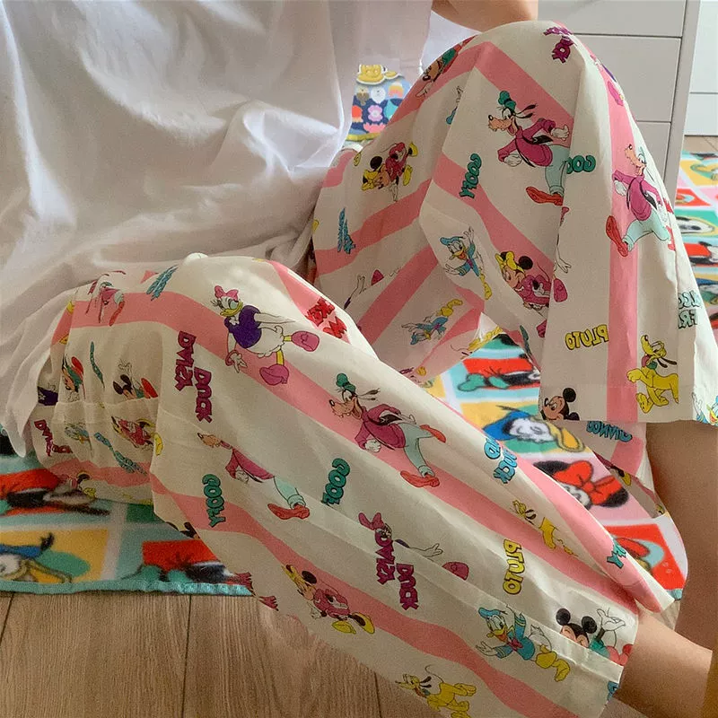 Брюки (Hello Kitty) для девочек, японский мультяшный принт, антимоскитные, осенние