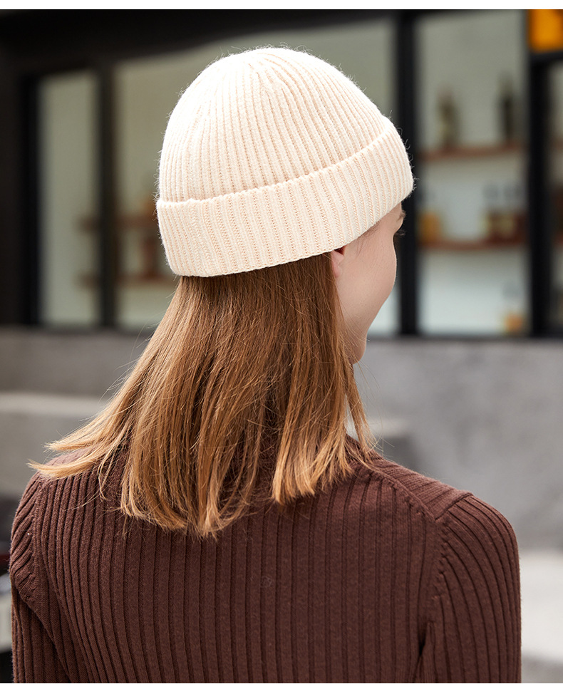 Unisex Basic Simple Style Solid Color Eaveless Wool Cap display picture 2