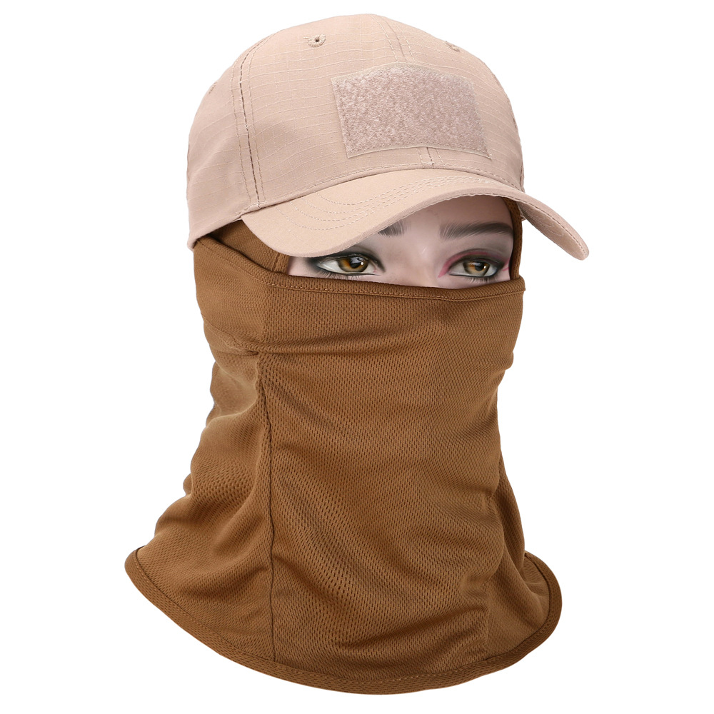 Gorra de béisbol, máscara, gorra de una pieza, deportes al aire libre, montañismo, camping, pesca, protector solar, gorras de cara completa, gorras tácticas