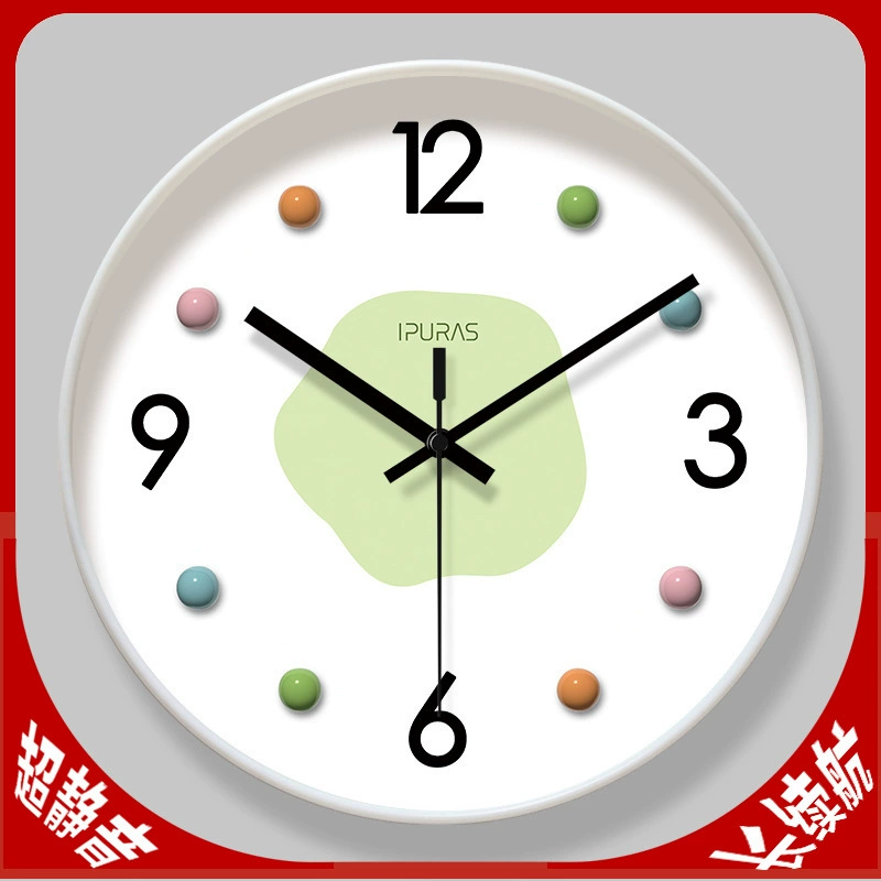 Супер тихий 7013 простой стерео милый макарон настенные часы домашние часы гостиная настенные часы часы настенный часы настенный кварц