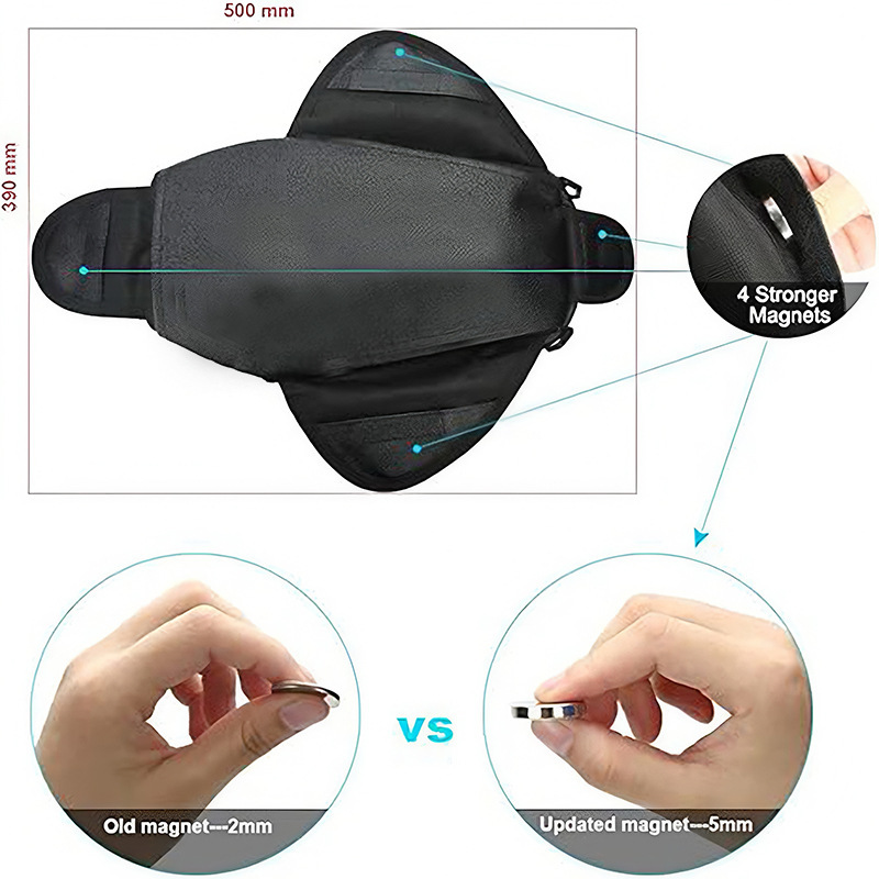 Motorcycle Magnet Bag Touch Navigation Fuel Tank Bag Dustproof Bag Motorcycle Fuel Tank Bag Rider Shoulder Bag Waist Bag Equipment