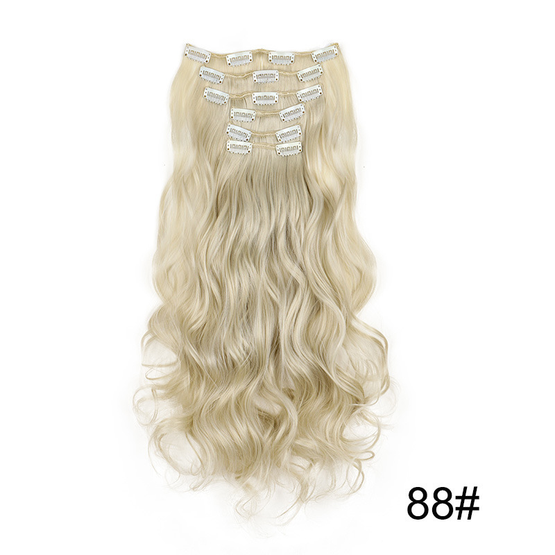 假发片女 接发片6件套 欧美16卡子发长卷发现货Curly Wig|undefined