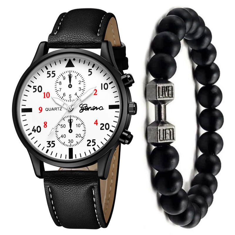 Black with white face + bracelet