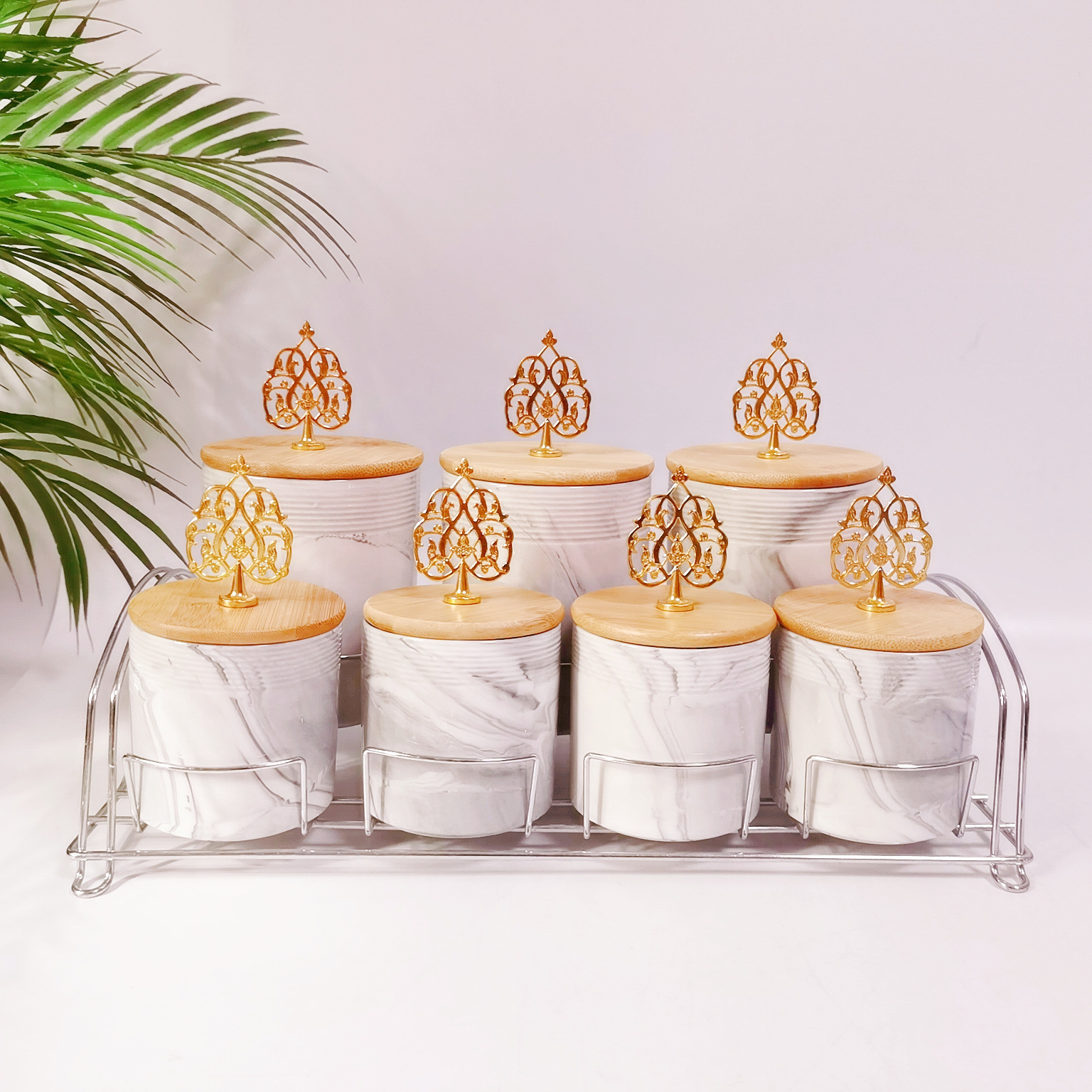 Exportación transfronteriza de cerámica jarra sellada jarra de almacenamiento jarra de cocina condimento tarro de té de almacenamiento de granos