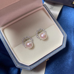 New Products on the Market DIY Accessories S925 Sterling Silver Jo Mei Same Flower Ring Earrings Pearl Earrings Silver Tracer Empty Tracer