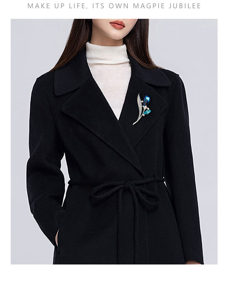 新款优雅水晶花朵胸针小众高档立体花卉别针送礼纪念西