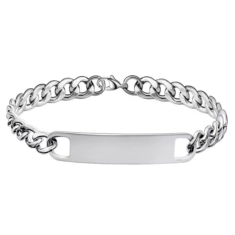 Couple's Titanium Steel Tail Chain Accessories, Simple Curved Stainless Steel Bracelet, Ready Stock, Couple's Bracelet, Unisex