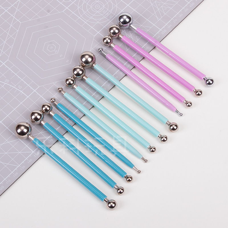 Pottery tool set (4 pieces): Clay sculpting tools, carving knife, stone sculpting, super light clay, polymer clay making tools.