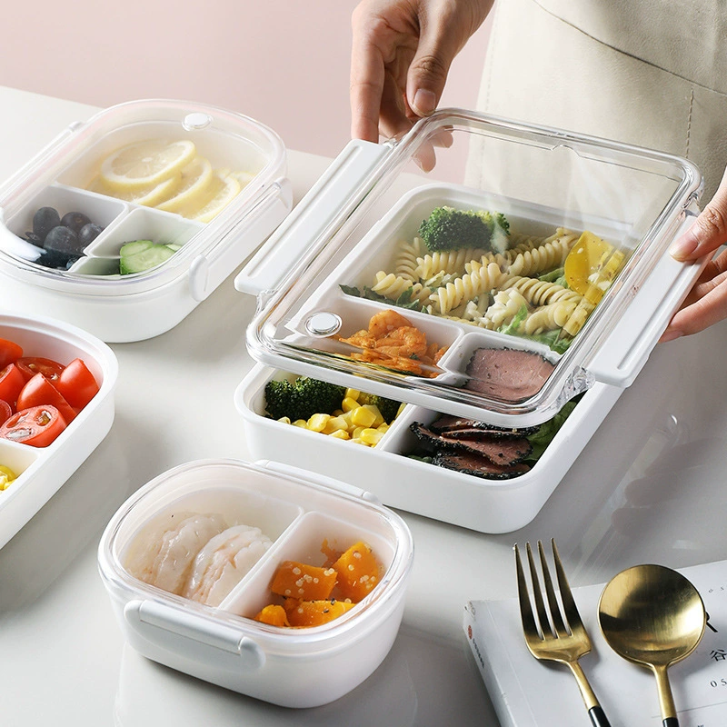 Ланч-бокс Bento, разделённый, можно использовать в микроволновке, пищевой герметичный изолированный, 350/490/950 мл