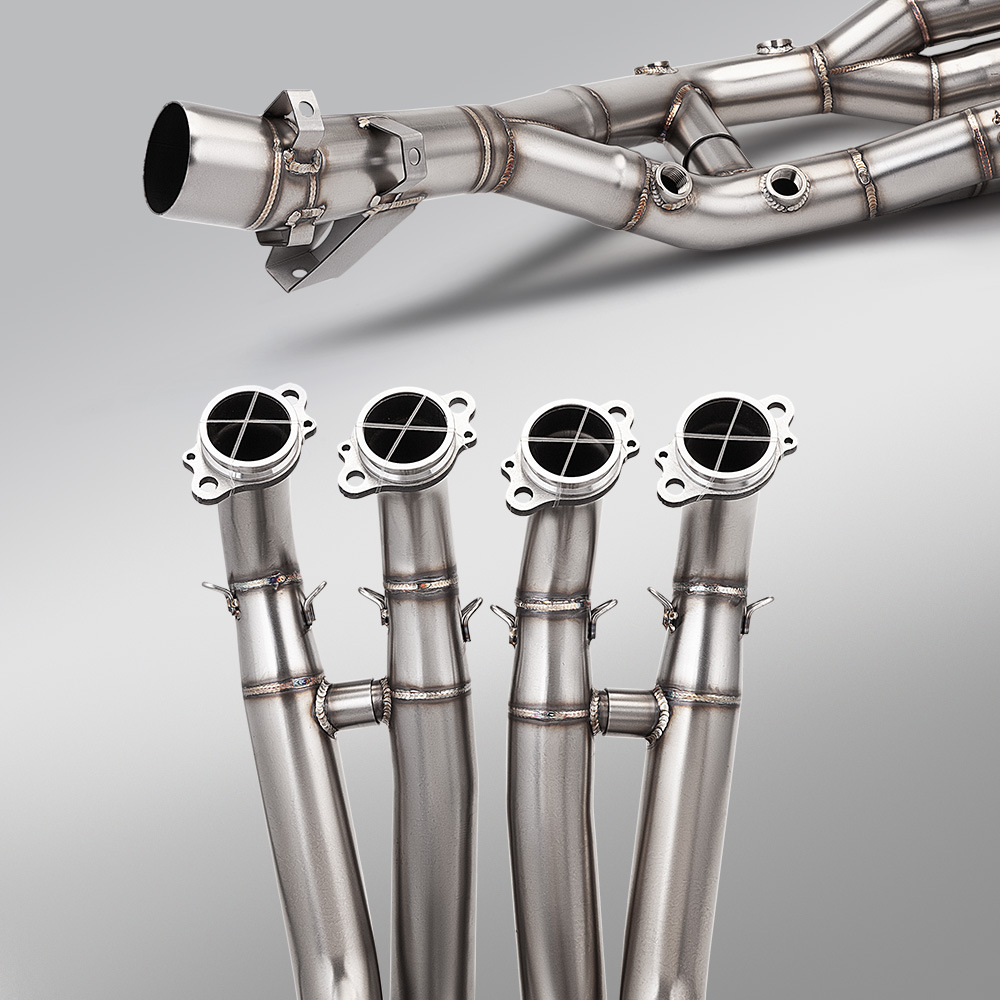 Suitable for Motorcycle S1000Xr Modification, Stainless Steel Front Exhaust Pipe, Connects to the Original Rear Section 2020-2026