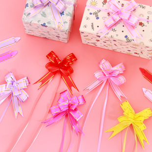 Gift Gold Edge Flower Decoration Boxed Gift Bow Packaging Ribbon Wedding Car Decoration Stereo Flower