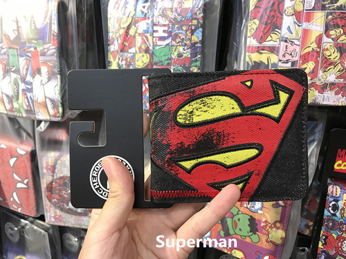 Superhero Series Logo Anime Peripheral Avengers Short PVC Bifold Wallet