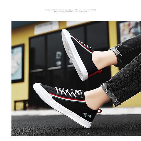 男鞋冰丝帆布鞋男2024新款夏季透气板鞋简约潮流鞋子休闲运动鞋