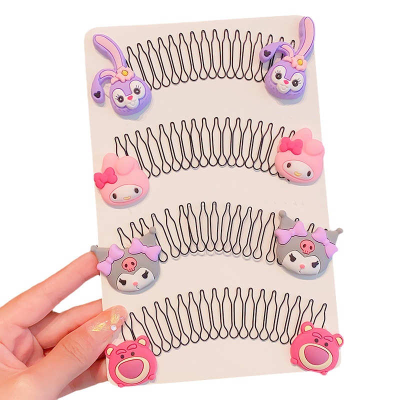 Peine de pelo roto para niños artefacto de pelo roto para bebés rizador de pelo invisible de espalda para niña pequeña danza horquilla insertar peine