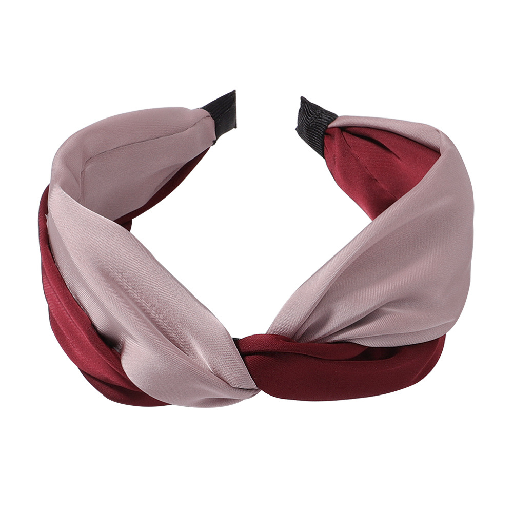 Fashion Color Block Silk Hair Band display picture 5