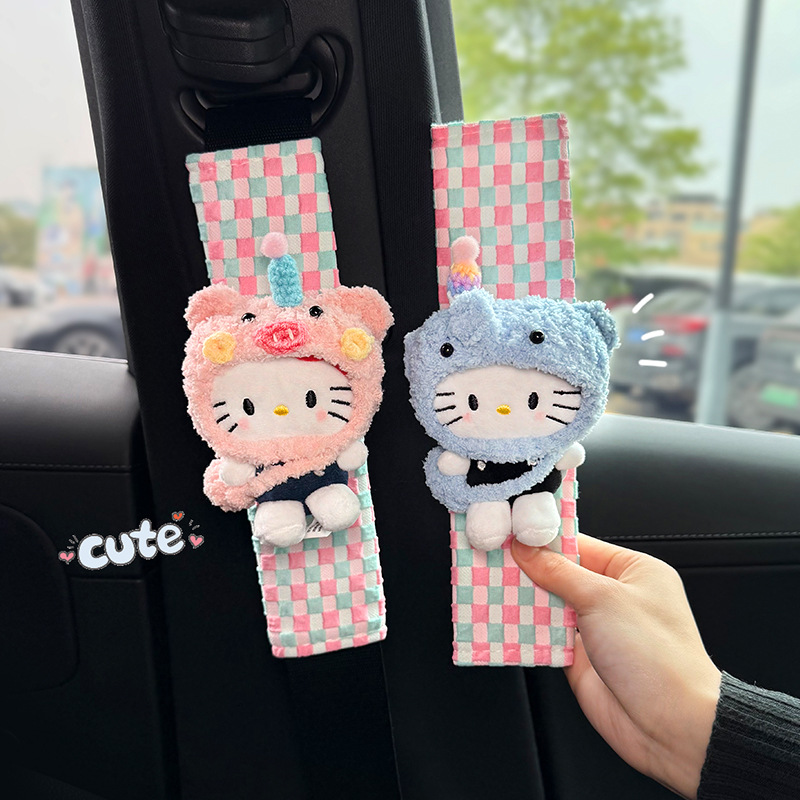 Funda Protectora de Hombro para Cinturón de Seguridad de Peluche para Auto image 5