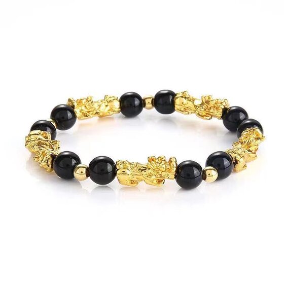 Lucky Wangfu sand gold bracelet women's lucky beads lucky and wealth-keeping bracelet female girlfriends same fashion simple
