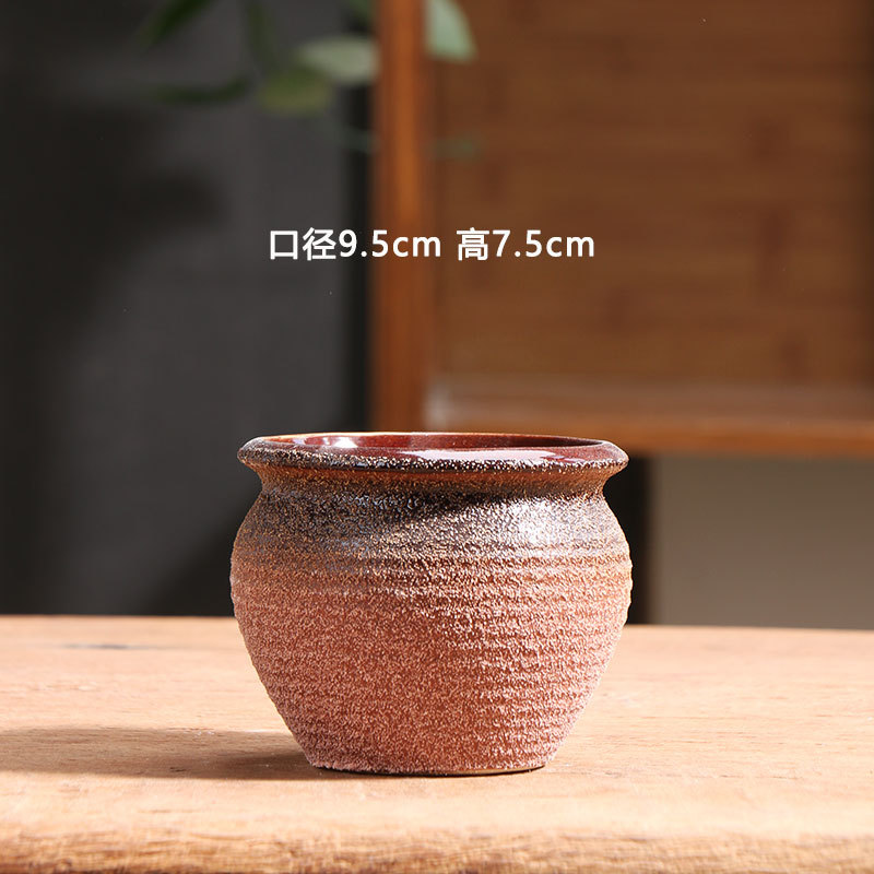 Cerámica retrógrada esmaltada maceta de cerámica especial balcón doméstico cerámica gruesa pequeña maceta de cerámica especial al por mayor
