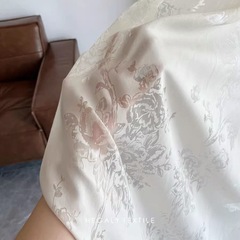 法式玫瑰蝴蝶花纱帘透光不透人奶油风复古轻奢卧室阳台飘窗有钱花