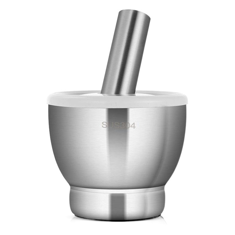 304 de acero inoxidable ajo amoladora manual de ajo amoladora hogar cocina ajo amoladora frasco de mortero